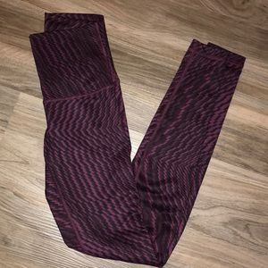 Purple and black lululemon leggings